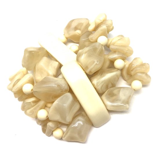 Bracelet Behave - couleur crème - femme - bracelet de perles - blanc - 15,5 cm