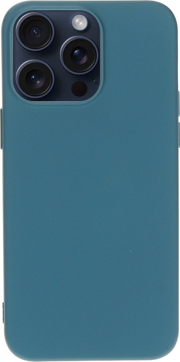 Mobiparts hoesje geschikt voor de Apple iPhone 15 Pro Max - Siliconen - Blauw