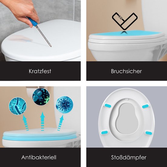 KESSER® WC bril met Soft Close Deksel - Toiletbril met Duroplast en