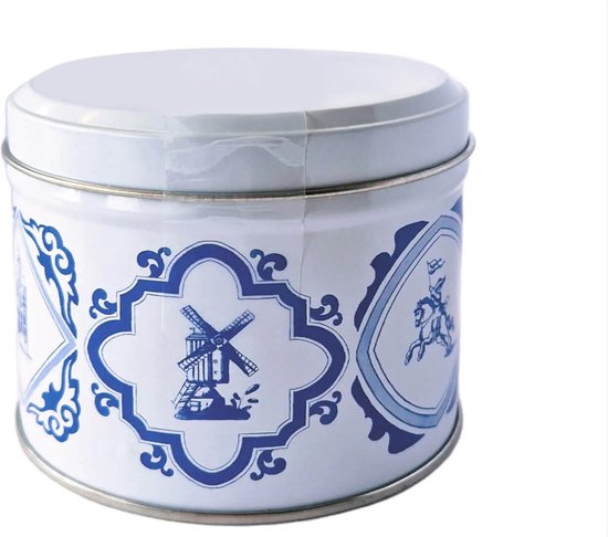 Daelmans Stroopwafels - Stroopwafels in Delfts Blauw Blik - Voordeelverpakking: 9 Blikken (330g per Blik) - Authentieke Nederlandse Stroopwafels