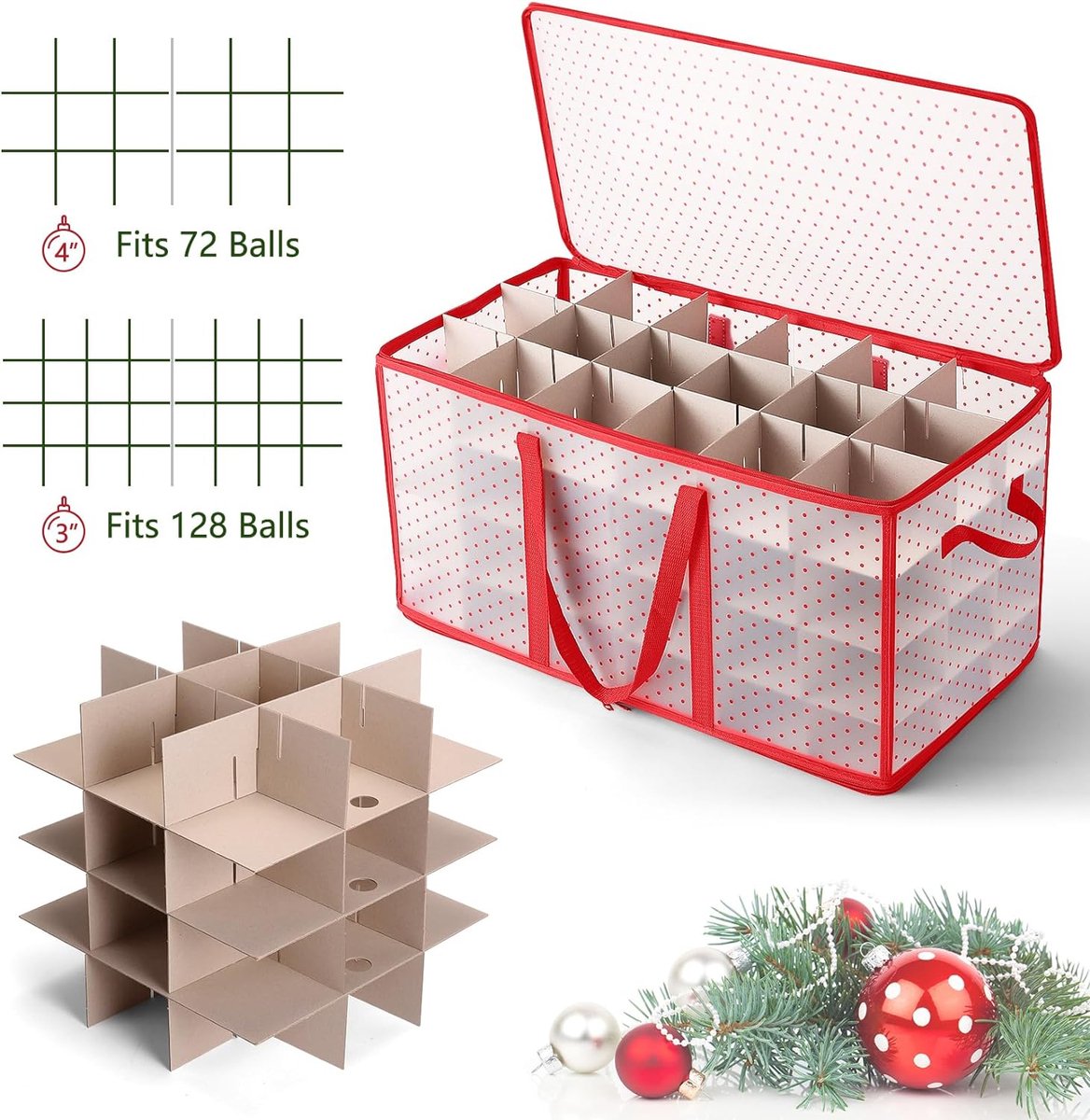 Promo Boîte de rangement pour boules de noël 22l chez Intermarché Hyper