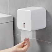 toiletrolhouder, wandgemonteerde toiletrolhouder, waterdichte/stofdichte papierrolhouders en dispenser -voor badkamer/toilet (wit)