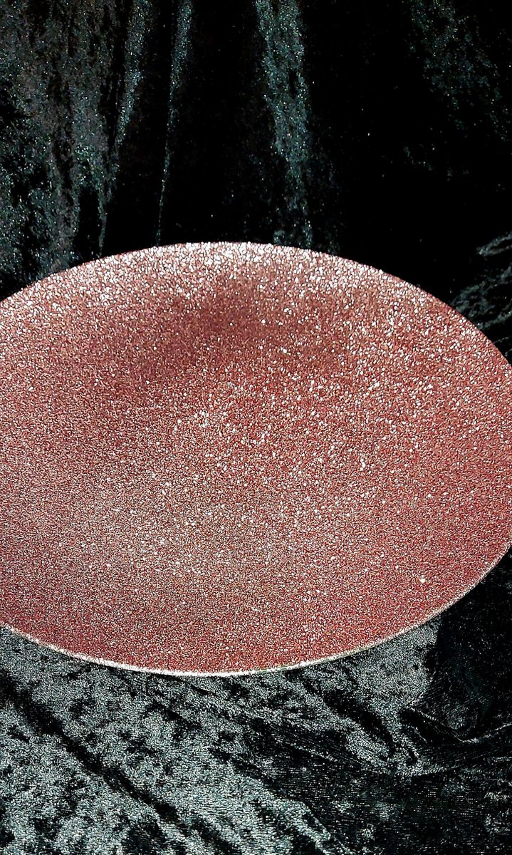 6 Roze glitter onderborden, onderbord, roze borden, glitter borden, decoratiebord