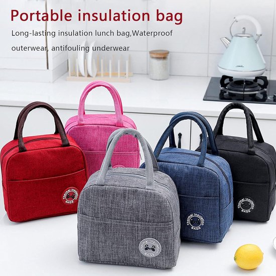 Koeltas lunch - lunchtas volwassenen - kinderen - lunchtrommel - picknicktas - koelzak - coolbag - waterdicht - lunchtas - koeltasje - Rood van KOEL — afbeelding 4