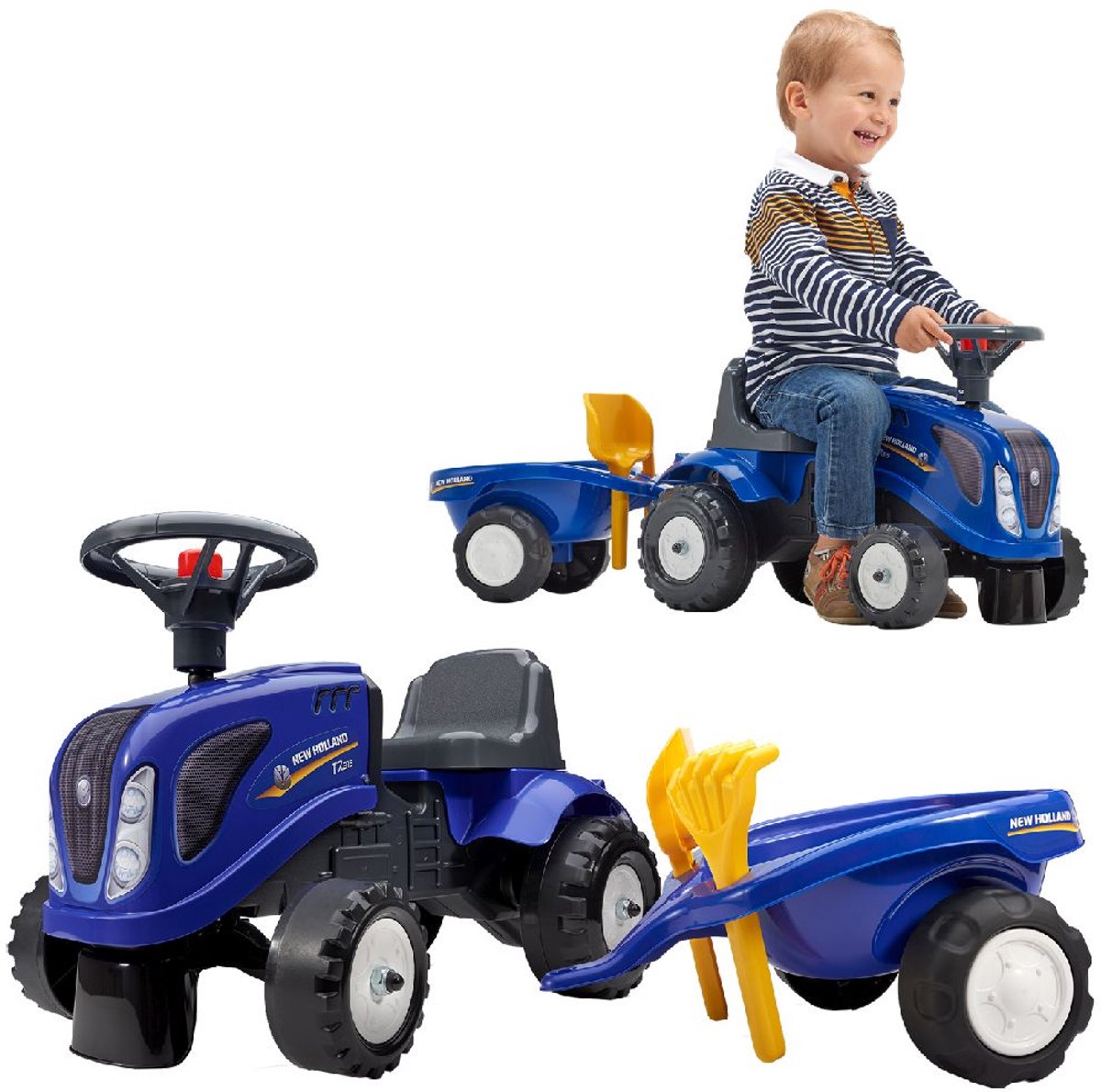 Falk Falk New Holland Looptractor Set Blauw 1/3 jaar