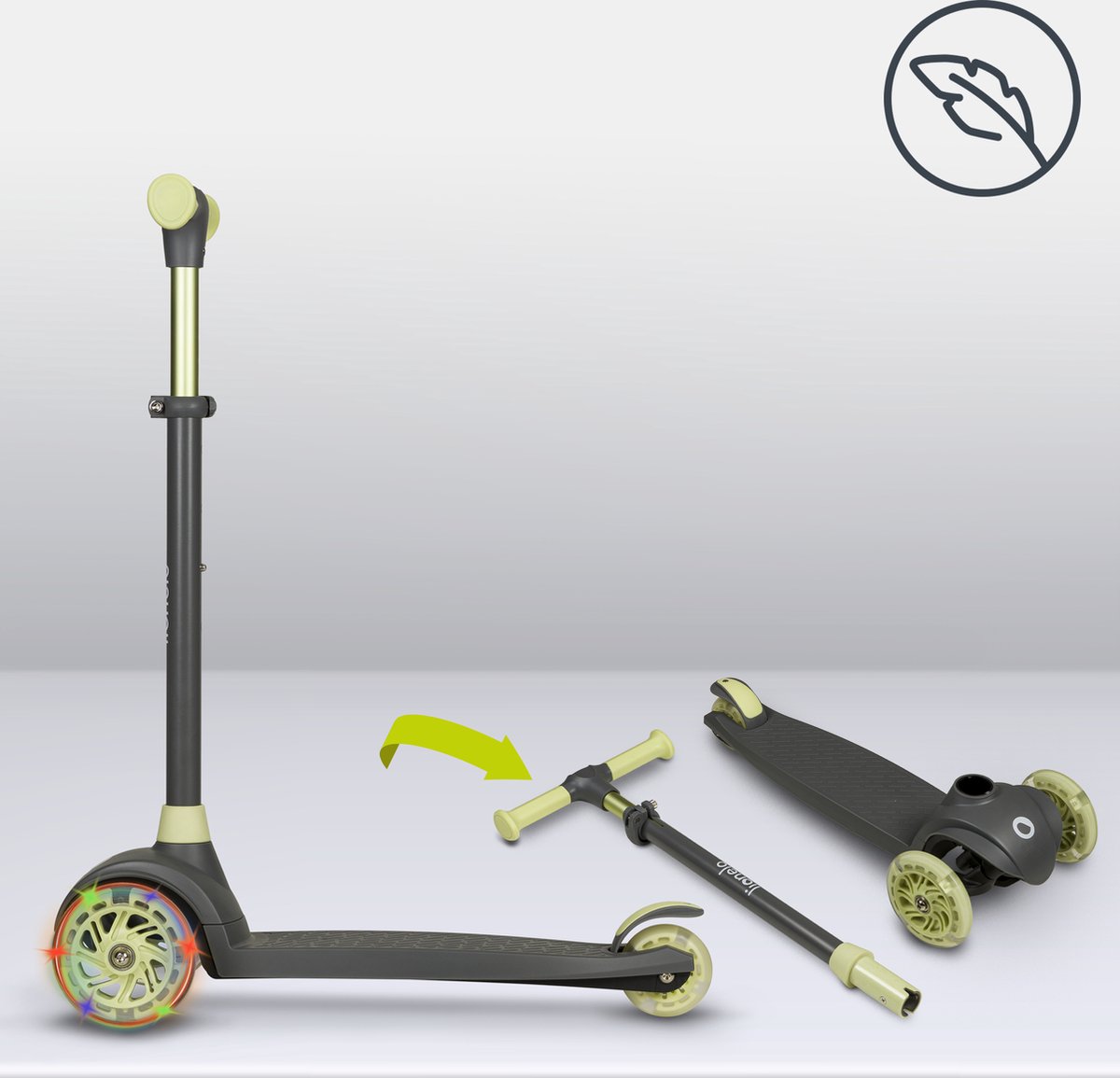 Lionelo Jessy Kinderstep - step 3 wielen - leeftijdsgroep 3+ - max 50kg - LED verlichting in de wielen - hoogte verstelbaar 65-70-75-80 cm — afbeelding 13