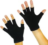 3BMT® Handschoenen zonder Vingers - Vingerloze Handschoenen Dames - One Size - Polswarmers - Zonder Vingertoppen - Zwart