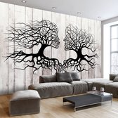 Fotobehangkoning - Behang - Vliesbehang - Fotobehang - A Kiss of a Trees - Kunst - Kus van Bomen - 400 x 280 cm