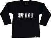 Knap ventje longsleeve shirt 50 Zwart/Wit