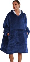 JAXY Hoodie Deken - Snuggie - Snuggle Hoodie - Fleece Deken Met Mouwen - Hoodie Blanket - Blauw