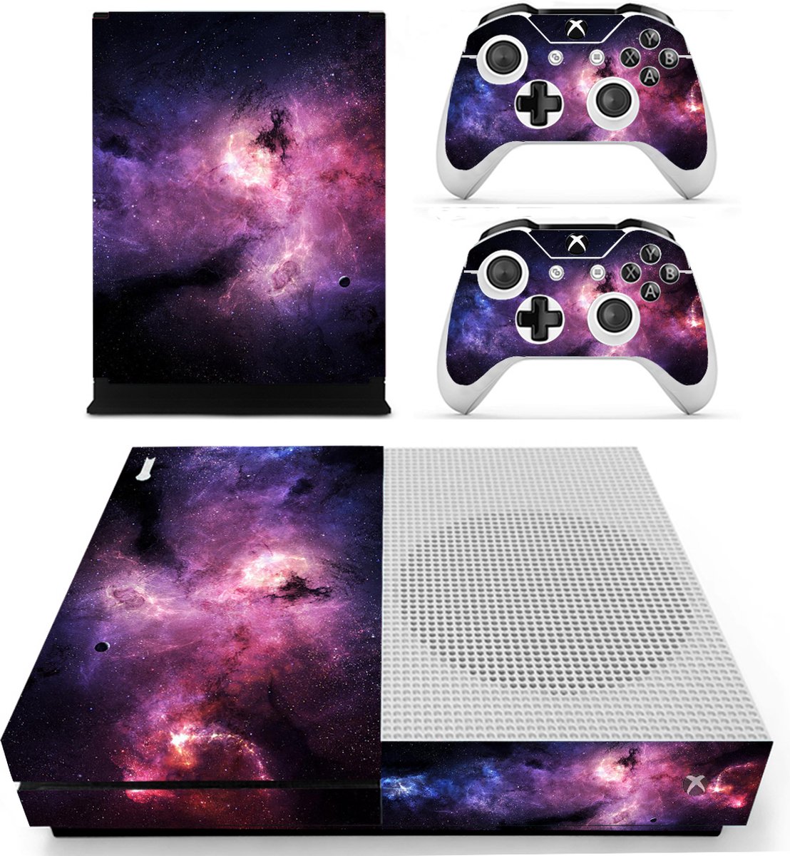Xbox One S - Console Skin - Amethyst - Console Sticker - 1 console en 2 controller stickers