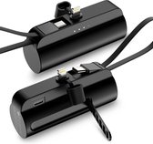 Mini Powerbank - Geschikt voor Apple iPhone Lightning - Powerbanks met USB C kabel en 8 Pin connector - Power bank 5000 mah