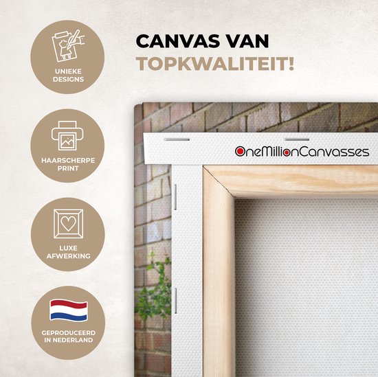 Feu dans une cheminée 30x40 cm - petit - Tirage photo sur toile (Décoration murale salon / chambre)