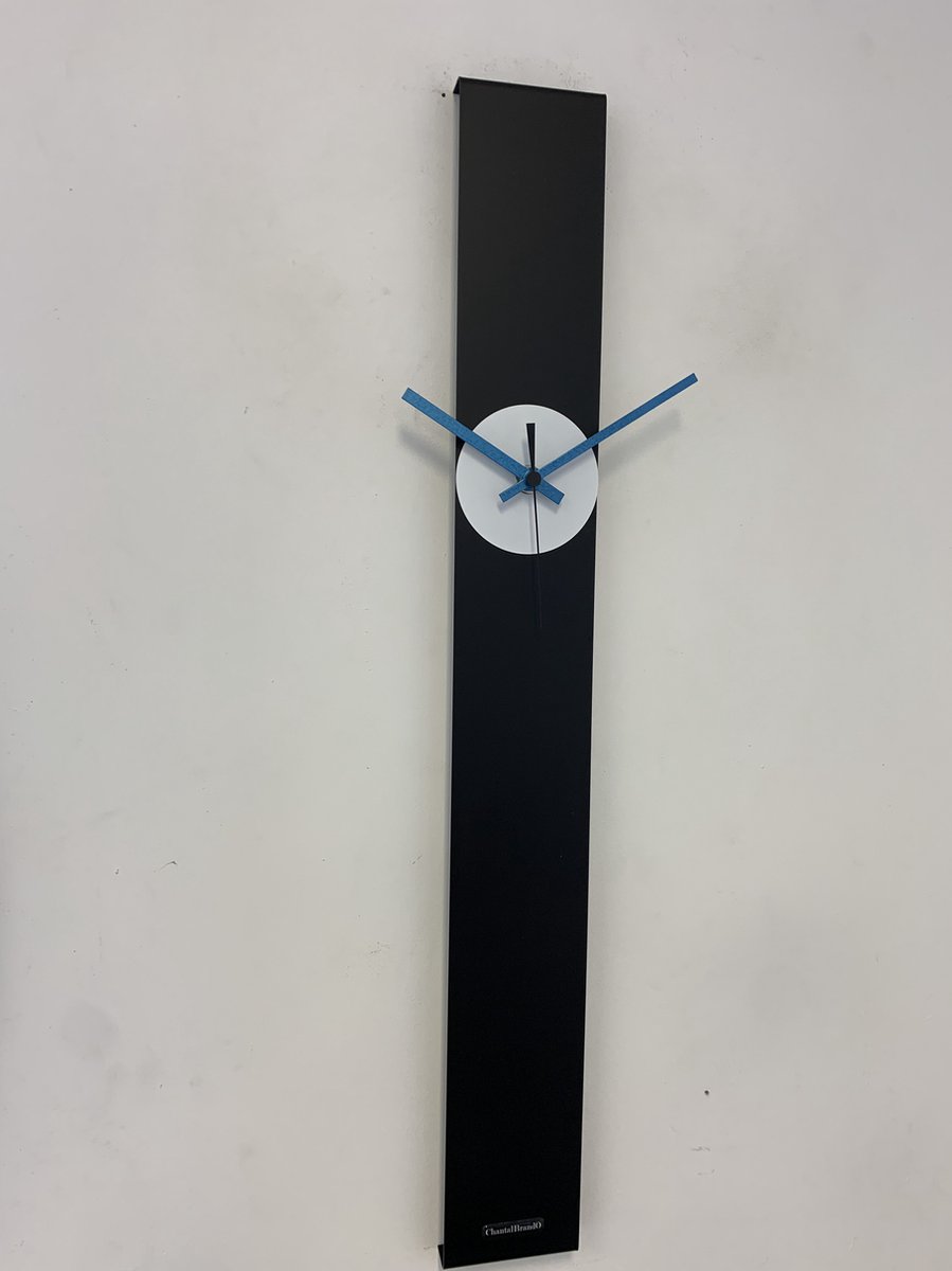 Wandklok CHANTALBRANDO SUMMIT BLACK & WHITE MODERN DESIGN = ZWART & WIT