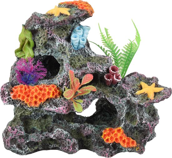 Aquarium Koralia koraalrots - Grijs - 17 x 10 x 15 cm