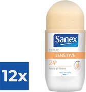 Sanex Dermo Sensitive Lactoserum 24H Anti-Transpirant Roller 50 ml - Voordeelverpakking 12 stuks