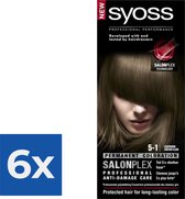SYOSS Color baseline 5-1 Lichtbruin Haarverf - 1 stuk - Voordeelverpakking 6 stuks