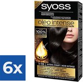 SYOSS Oleo Intense 3-82 Teinture pour cheveux capillaire subtile acajou - 1 pièce - Pack économique 6 pièces