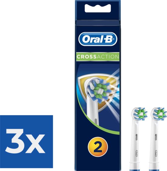 Oral-B Cross Action EB50 - 2 stuks - opzetborstels - Voordeelverpakking 3 stuks