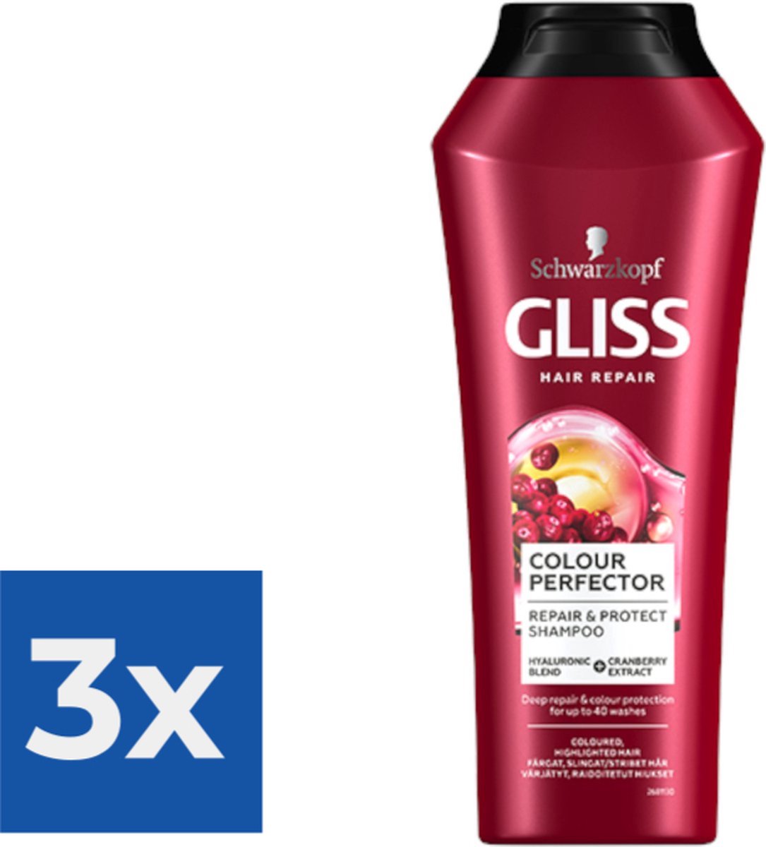 Gliss Shampoo - Color Protect & Shine 250 ml - Voordeelverpakking 3 stuks