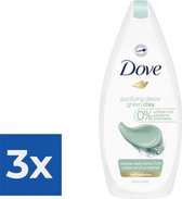 Gel Douche Dove - Argile Verte Purifiante Detox 500 ml - Pack économique 3 pièces