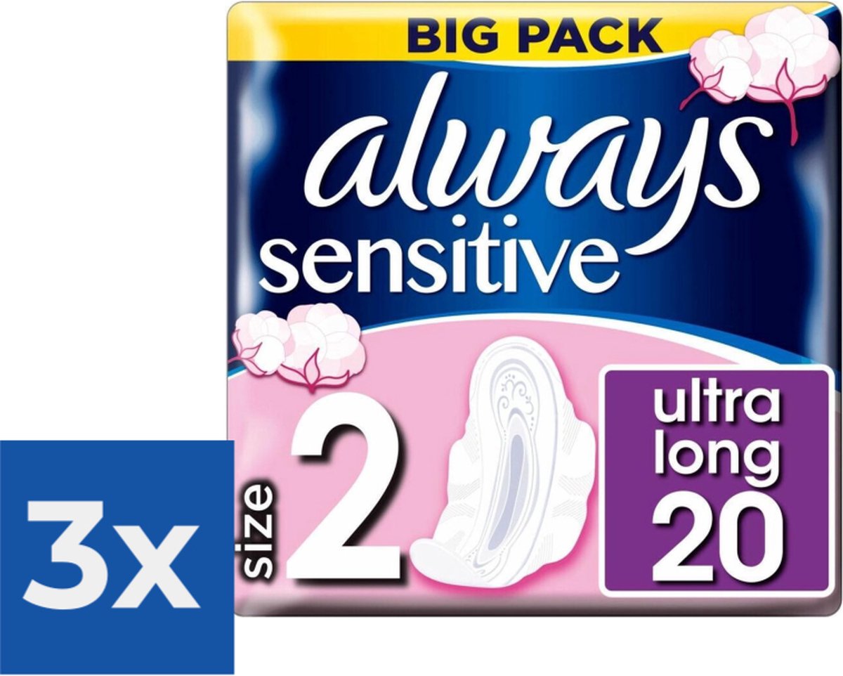 Always Maandverband Sensitive L 20 stuks - Voordeelverpakking 3 stuks