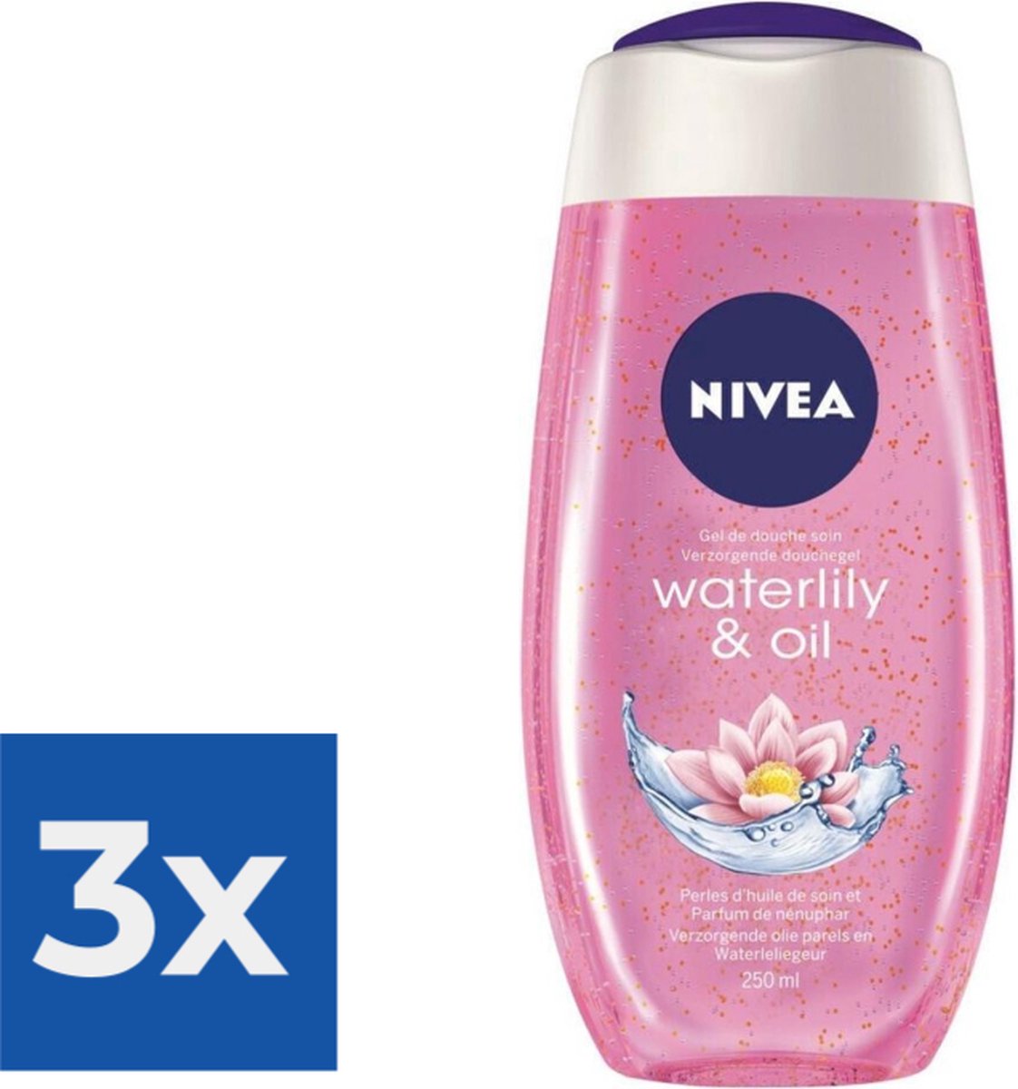 Goedkoopste NIVEA Douchegel Waterlily & Oil - 250 ml - Voordeelverpakking 3 stuks