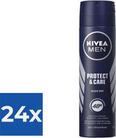 Nivea Men Deodorant Spray Protect & Care 150 ml - Voordeelverpakking 24 stuks