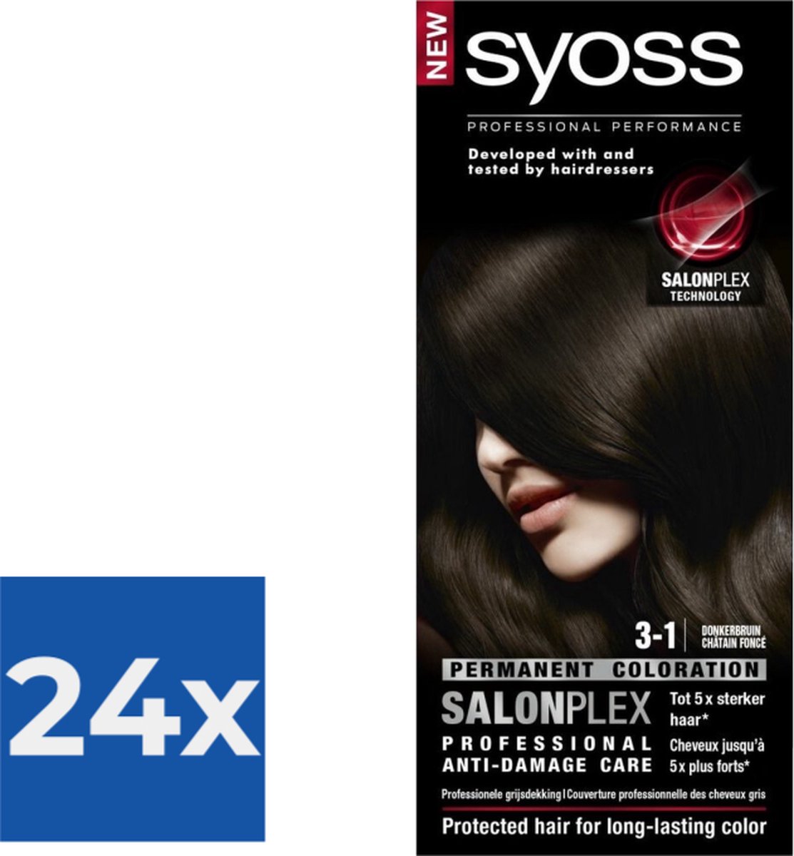 Bol.com Syoss - Haarverf - 3_1 - Donkerbruin - 115ml x 24 aanbieding