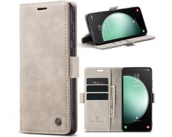 Solidenz Hoesje - Geschikt voor Samsung Galaxy S23 FE - Urban Book - Beige