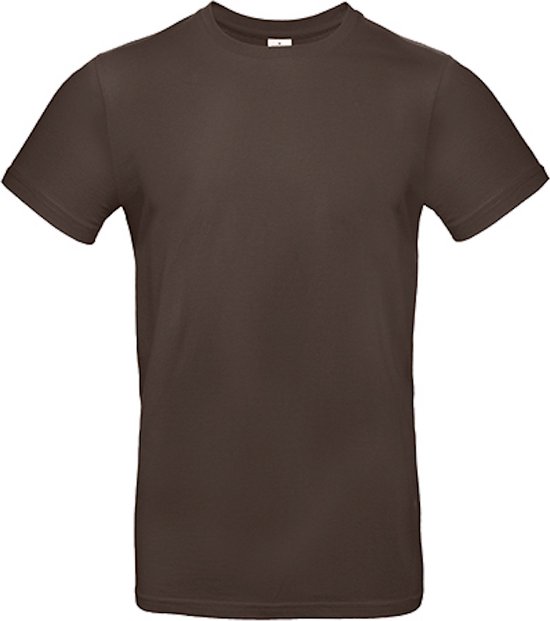 2-Pack herenshirt 'E190' met ronde hals B&C Collectie Brown maat 3XL