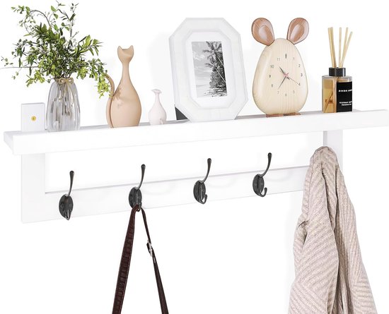 SMIBUY Kapstokhaak Met Plank, Wandmontage, 74 Cm Halkapstok Voor Aan De SMIBUY Kapstokhaak Met Plank, Wandmontage, 74 Cm Halkapstok Voor Aan De