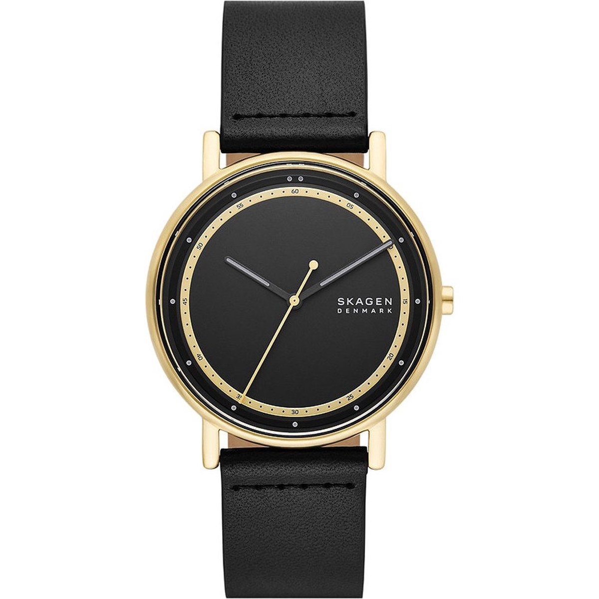 Skagen Signatur SKW6897 Horloge - Leer - Zwart - Ø 40 mm