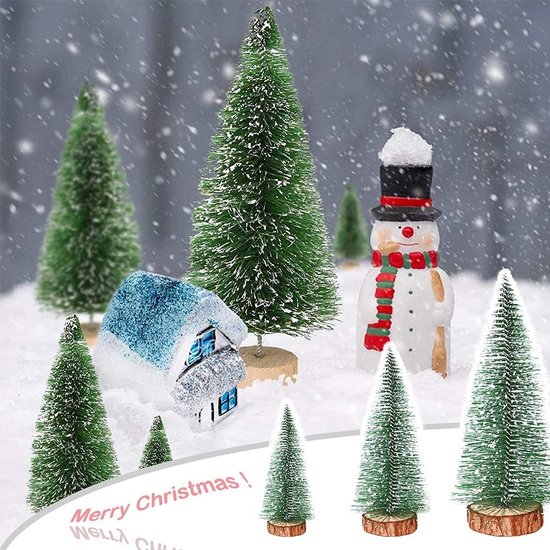 Kleine kunst kerstboom met sneeuw 90 cm inclusief warm witte kerstverlichting Kleine kunst kerstboom met sneeuw 90 cm inclusief warm witte kerstverlichting