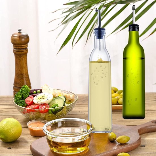Distributeur d'huile d'olive, verseur d'huile en Glas , bouteille de  bruine, récipient