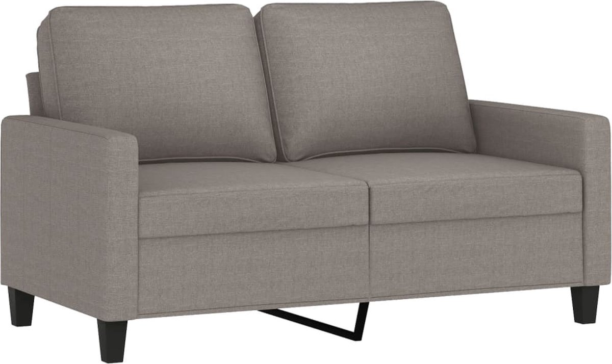 vidaXL Tweezitsbank - 120 - cm - stof - taupe