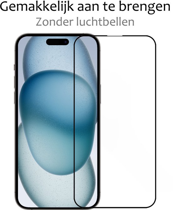 Protecteur d'écran en Glas Tempered Glass iPhone 15 Pro , couverture complète - 2 paquets