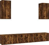 vidaXL-6-delige-Tv-meubelset-bewerkt-hout-gerookt-eikenkleurig