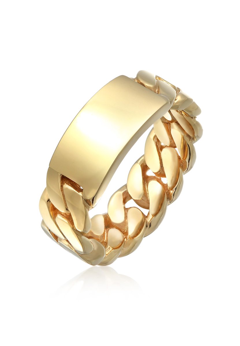 KUZZOI - Ring - Heren Zegel kettingoptiek schakel in 925 sterling zilver - Heren