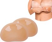 ATTREZZO® - Push up pads voor BH of Bikini - Zwart of Beige - BH Vulling -  Waterproof - Zelfklevend