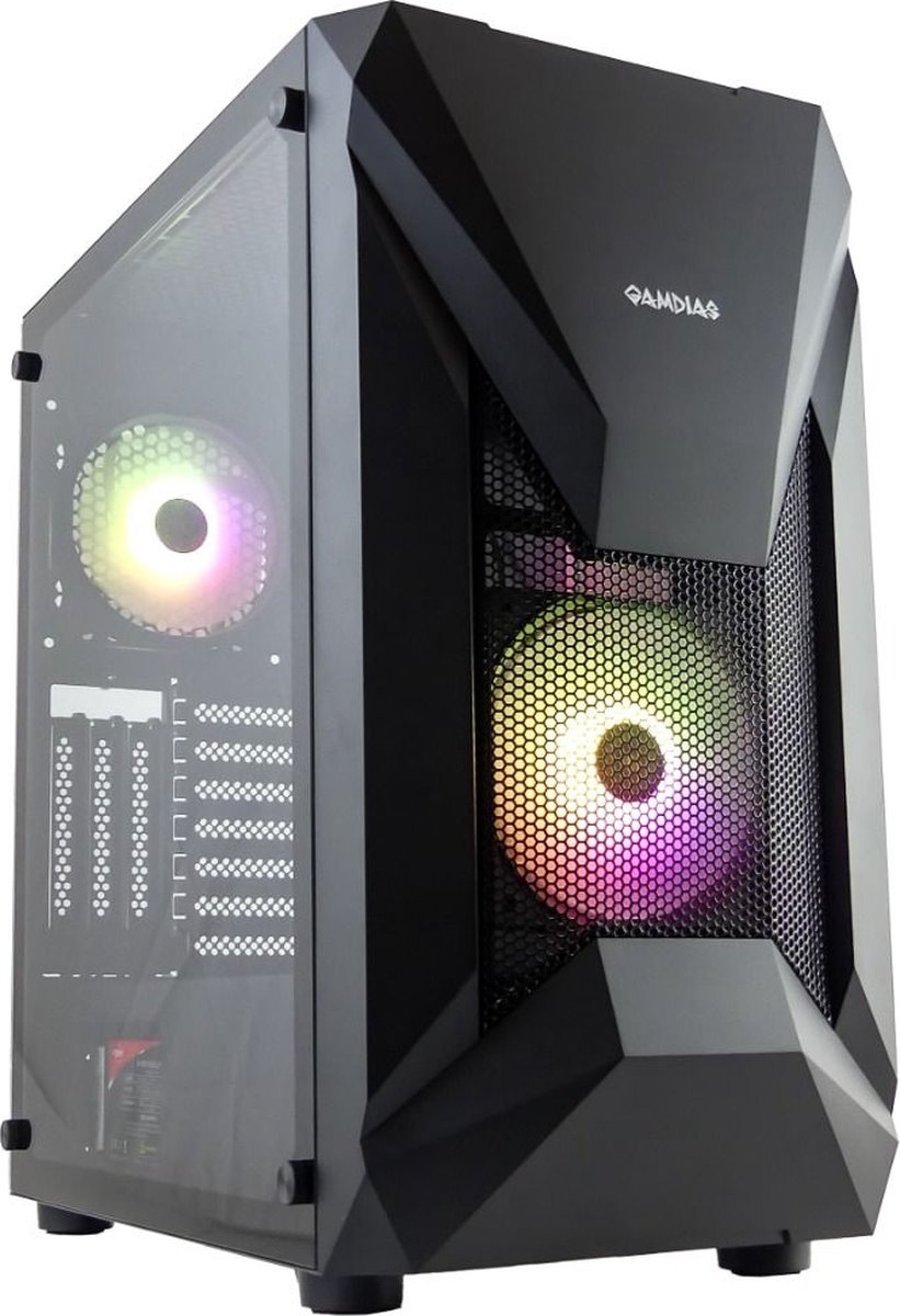 Complete Gaming PC Setup - 24" Gaming Monitor, -Toetsenbord en -Muis - Ryzen 5 3600 - GTX 1650 - 16GB - 240GB SSD - 1TB HDD - BLACK