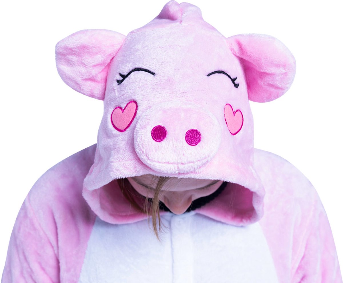 Varken onesie - Dieren onesie - Verkleedkleding - Feestvarken - M/L — afbeelding 4