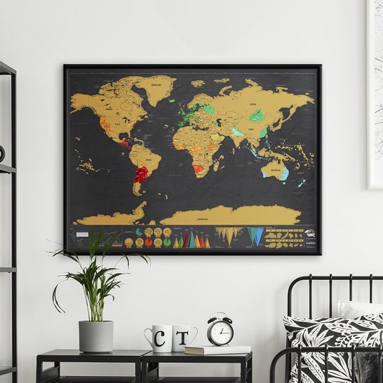 Luckies Scratch Map Deluxe - Kraswereldkaart om landen af te strepen