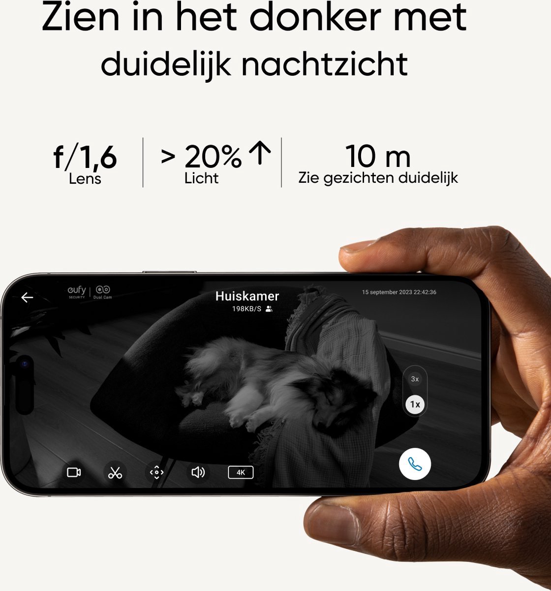 Afbeelding 2 van eufy Security Indoor Cam S350 + SAMSUNG MicroSDXC 128GB PRO - Bundel