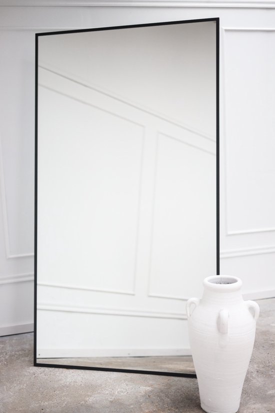Staande Spiegel - Spiegel - Rechthoekig Spiegel - Muurspiegel 180X100 - Zwart