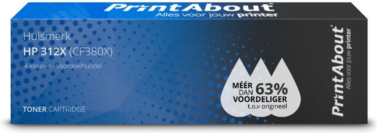 PrintAbout - Alternatief voor de HP CF380X (nr 312X) / 4 Kleuren