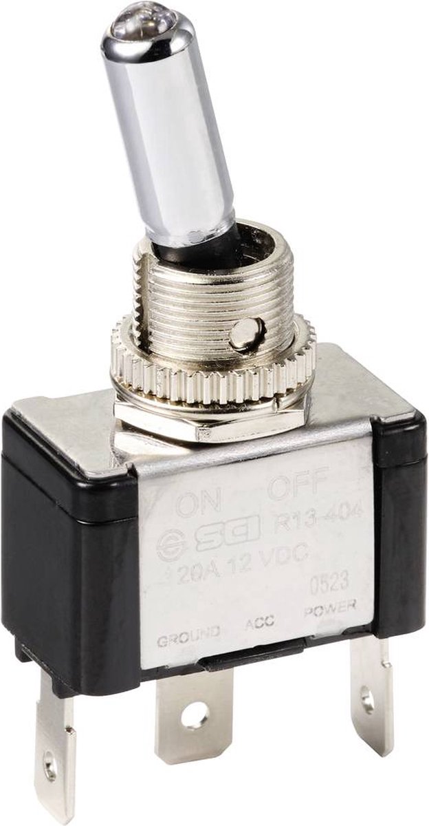 TRU COMPONENTS TC-11193848 Tuimelschakelaar 12 V/DC 20 A 1x uit/aan Continu 1 stuk(s)