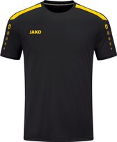 JAKO Shirt Power Korte Mouw Zwart-Geel Maat 4XL