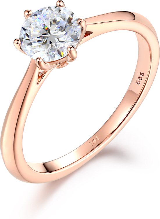 Ella - Solitair Moissanite Verlovingsring - 1 karaat