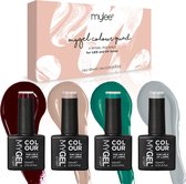 Mylee Gel Nagellak Set 4x10ml [Autumn Walks] UV/LED Gellak Nail Art Manicure Pedicure, Professioneel & Thuisgebruik - Langdurig en gemakkelijk aan te brengen
